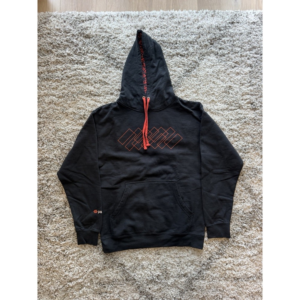 Palo Alto Networks Hoodie Mens M Black Red Cybersecurity Tech Company Logo